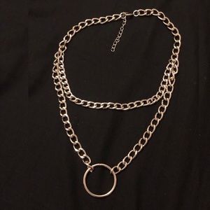 Double Chain O Ring Necklace